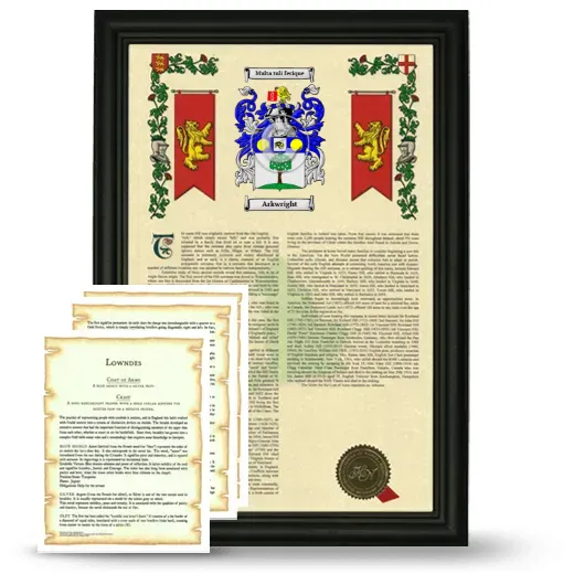 Arkwright Framed Armorial History and Symbolism - Black