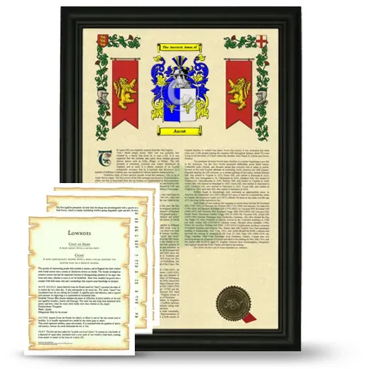 Ascot Framed Armorial History and Symbolism - Black