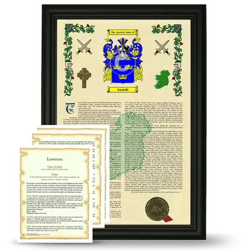 Awarde Framed Armorial History and Symbolism - Black
