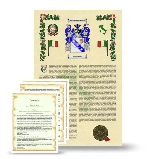 Baciocchi Armorial History and Symbolism package