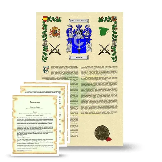 Badillo Armorial History and Symbolism package