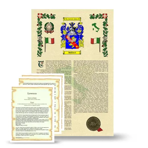 Baldocci Armorial History and Symbolism package