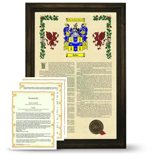 Balies Framed Armorial History and Symbolism - Brown