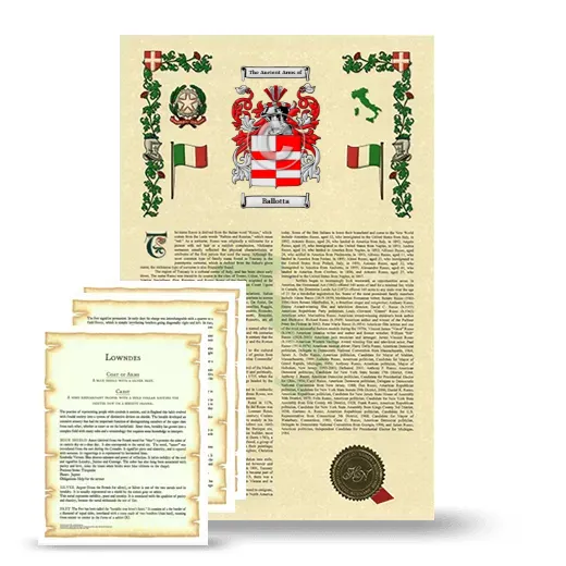 Ballotta Armorial History and Symbolism package
