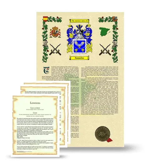 Banuelos Armorial History and Symbolism package