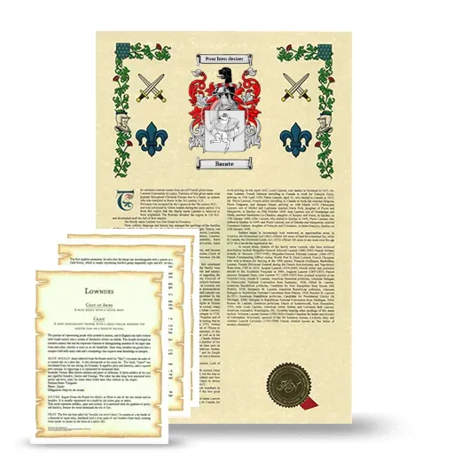 Barate Armorial History and Symbolism package
