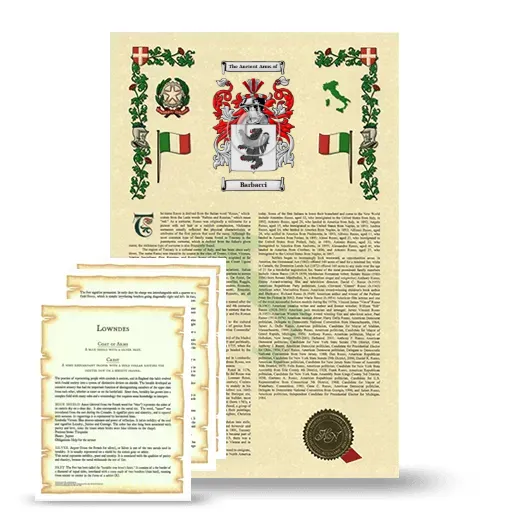 Barbacci Armorial History and Symbolism package