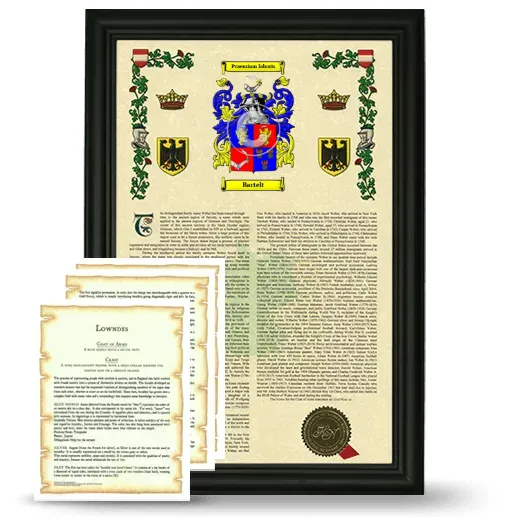 Bartelt Framed Armorial History and Symbolism - Black