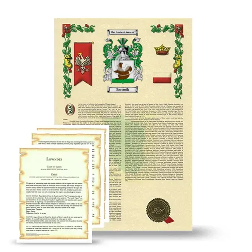 Bartosik Armorial History and Symbolism package