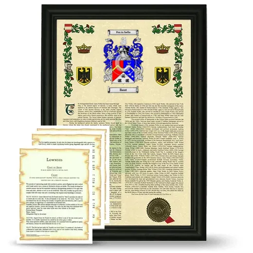 Baut Framed Armorial History and Symbolism - Black