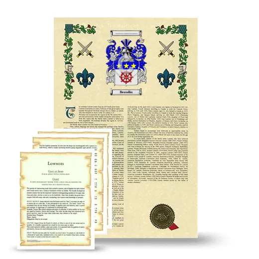 Beaudin Armorial History and Symbolism package