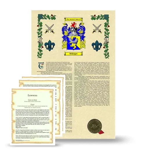 Belanger Armorial History and Symbolism package