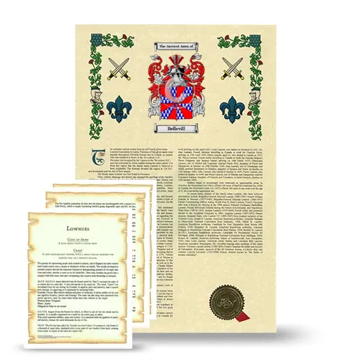 Bellevill Armorial History and Symbolism package