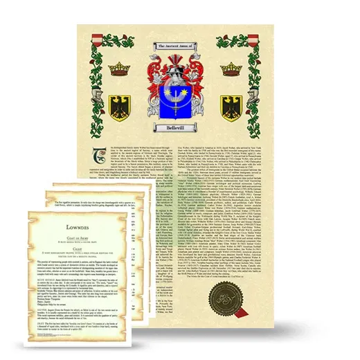 Bellevill Armorial History and Symbolism package