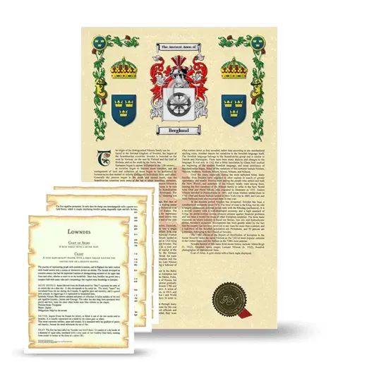 Berglund Armorial History and Symbolism package