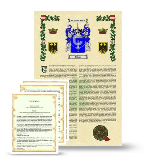 Bilinge Armorial History and Symbolism package