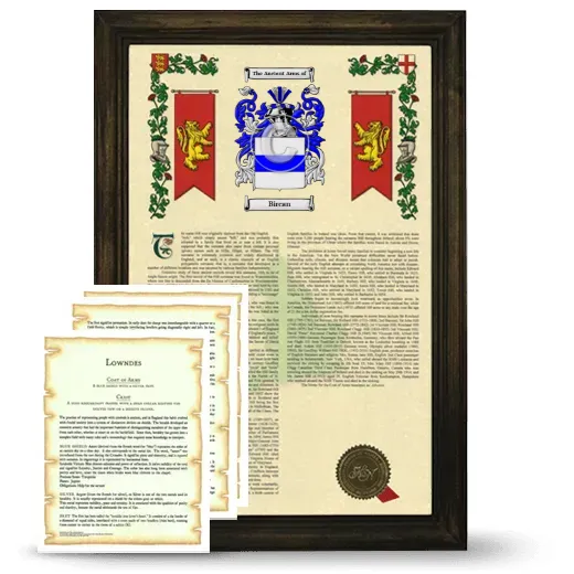 Bircan Framed Armorial History and Symbolism - Brown