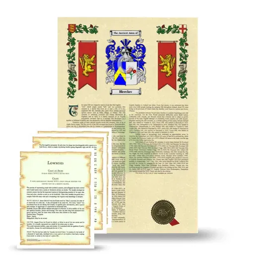 Bleecker Armorial History and Symbolism package