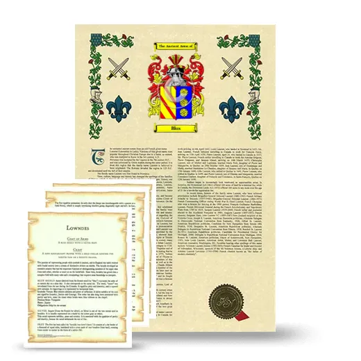 Blus Armorial History and Symbolism package