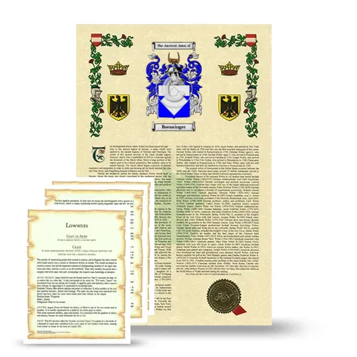 Boensinger Armorial History and Symbolism package