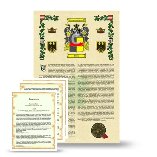 Born Armorial History and Symbolism package
