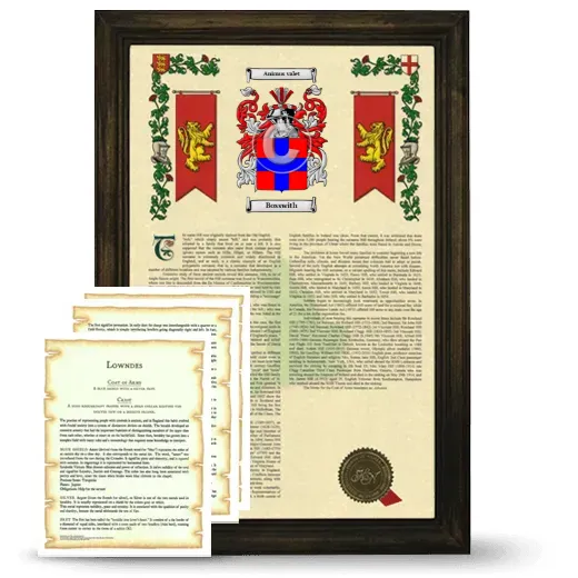 Bosswith Framed Armorial History and Symbolism - Brown