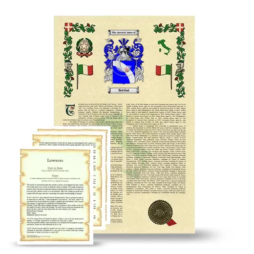 Bottini Armorial History and Symbolism package
