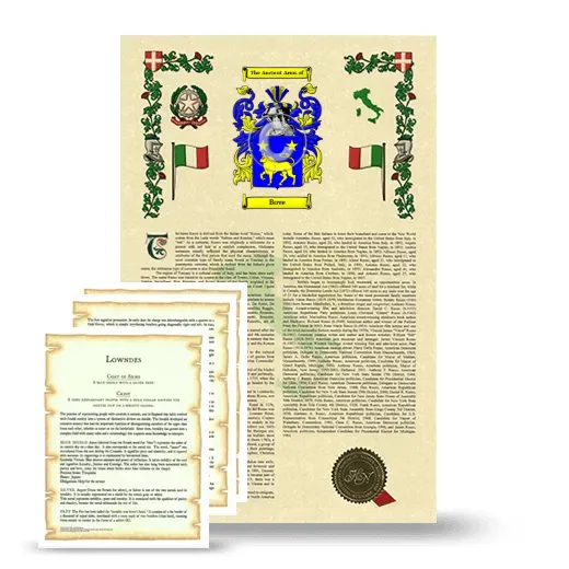 Bove Armorial History and Symbolism package