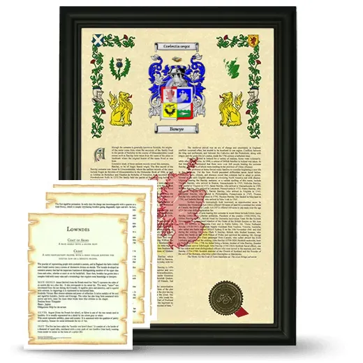 Bowye Framed Armorial History and Symbolism - Black