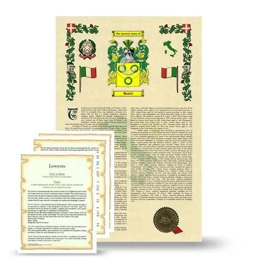 Brotti Armorial History and Symbolism package