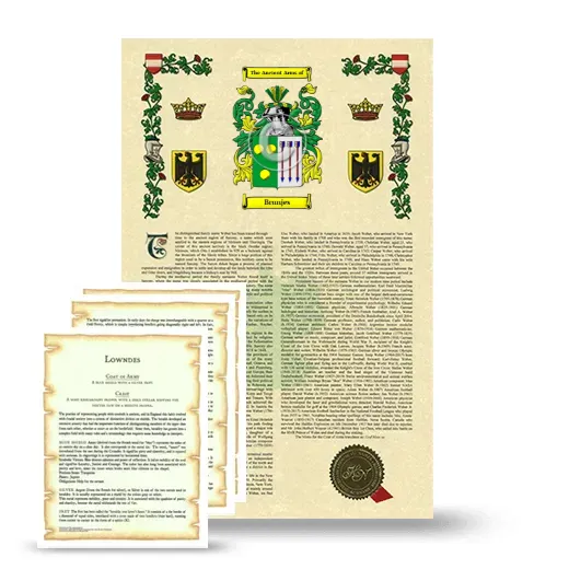 Brunjes Armorial History and Symbolism package