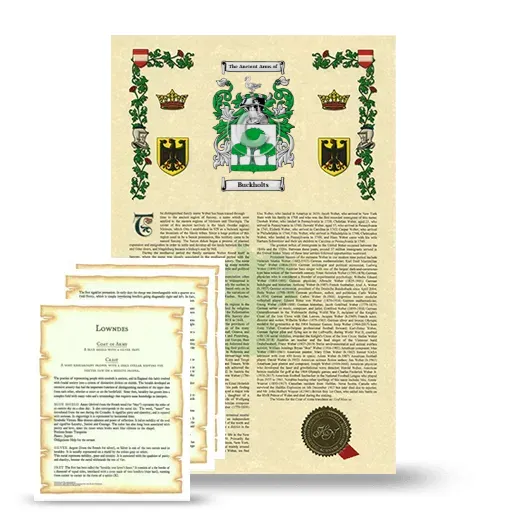 Buckholts Armorial History and Symbolism package