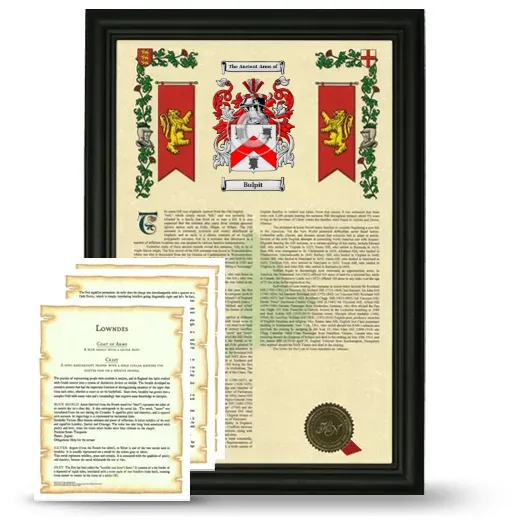 Bulpit Framed Armorial History and Symbolism - Black