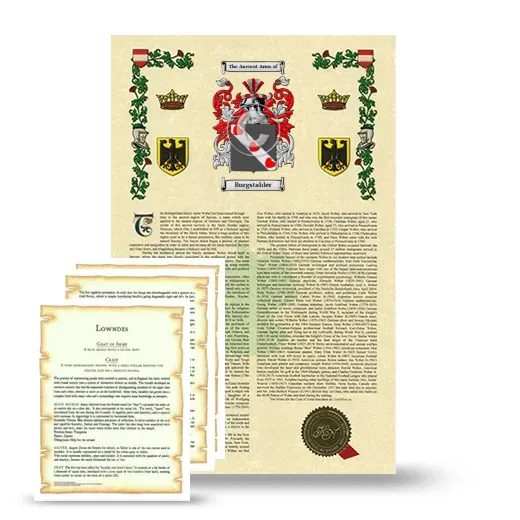 Burgstahler Armorial History and Symbolism package