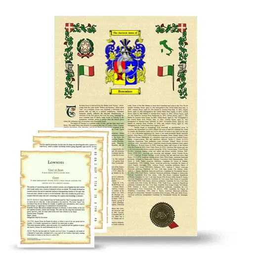 Buscaino Armorial History and Symbolism package