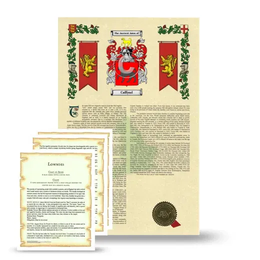 Caffynd Armorial History and Symbolism package