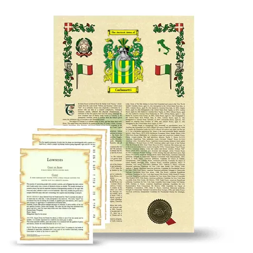 Carbonetti Armorial History and Symbolism package
