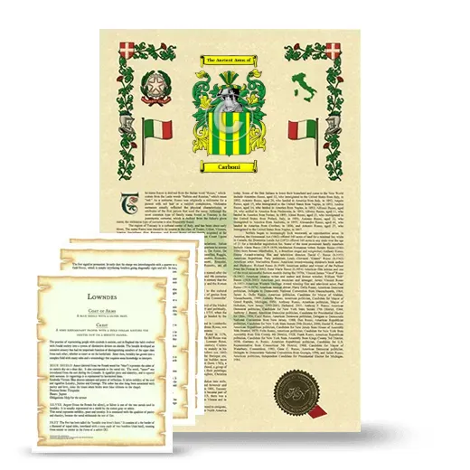 Carboni Armorial History and Symbolism package
