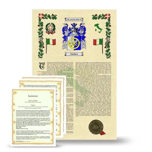 Carriero Armorial History and Symbolism package