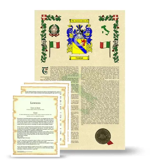 Centini Armorial History and Symbolism package