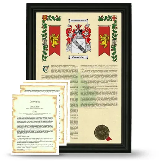 Chatswithey Framed Armorial History and Symbolism - Black