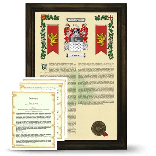 Chester Framed Armorial History and Symbolism - Brown