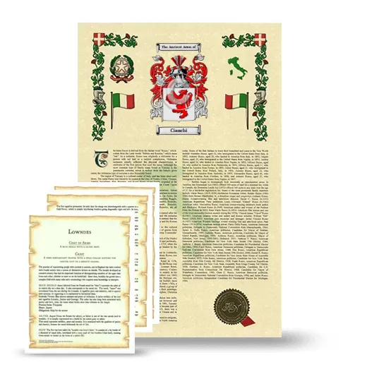 Cianchi Armorial History and Symbolism package
