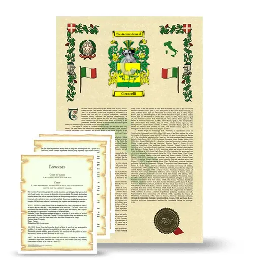 Ciccarelli Armorial History and Symbolism package