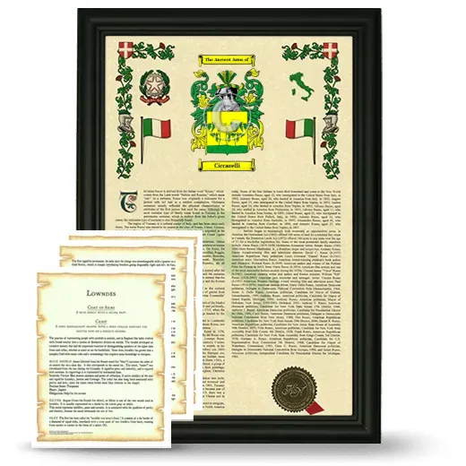 Ciccarelli Framed Armorial History and Symbolism - Black