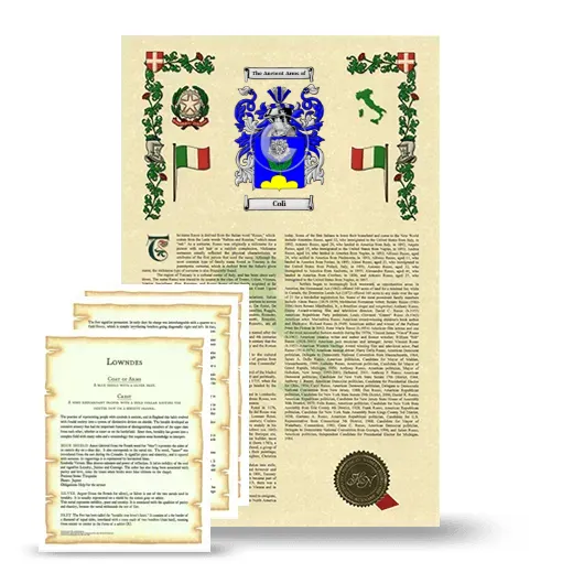 Colì Armorial History and Symbolism package