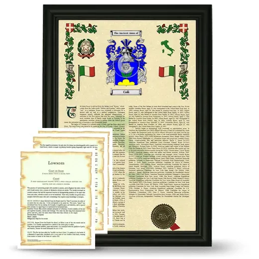 Colì Framed Armorial History and Symbolism - Black