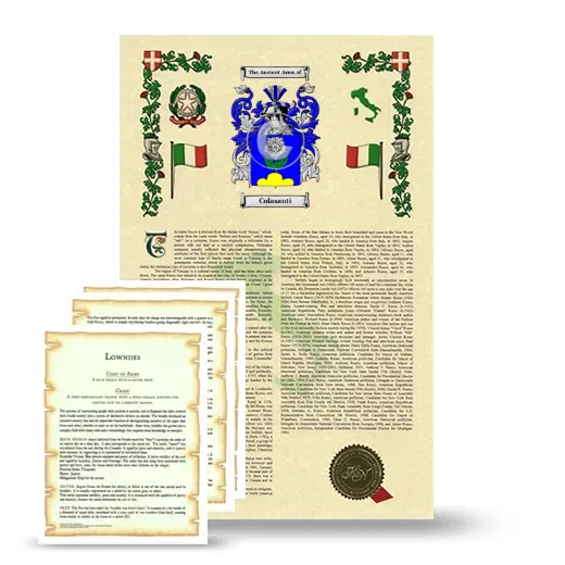 Colasanti Armorial History and Symbolism package