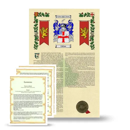 Colvan Armorial History and Symbolism package