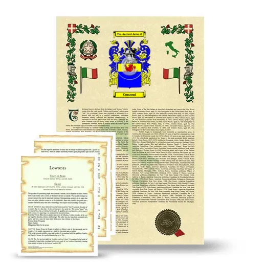 Conzoni Armorial History and Symbolism package